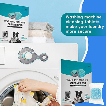 24Pcs Washing Machine Cleaner Powerful Descaling and Deodorizing Effervescent Tablets Domestic Cleaning For Machines Tank Home