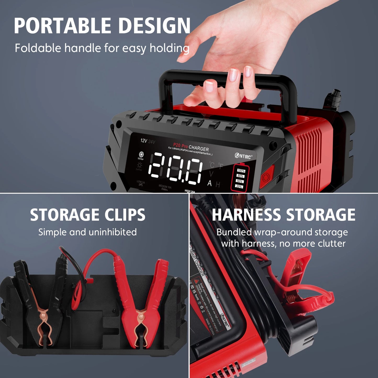 Ładowarka HTRC 30A/26A 6V/12V/24V - Automatyczna Lithium AGM LiFePO4 Lead-Acid