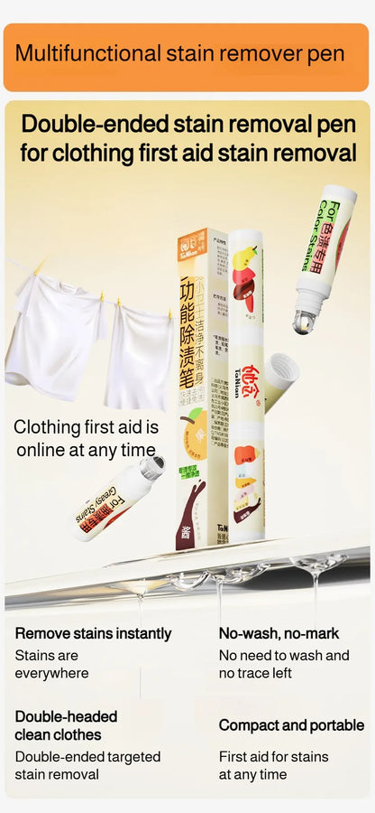 Portable stain remover Stain remover Food stains Daily use Instant stain removal nonwashable and nonmarking laundry detergent