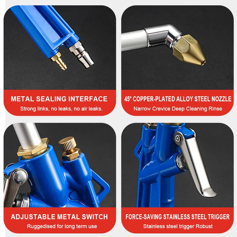 Pneumatyczny Pistolet Czyszczący 2w1 - Woda i Powietrze do Silnika