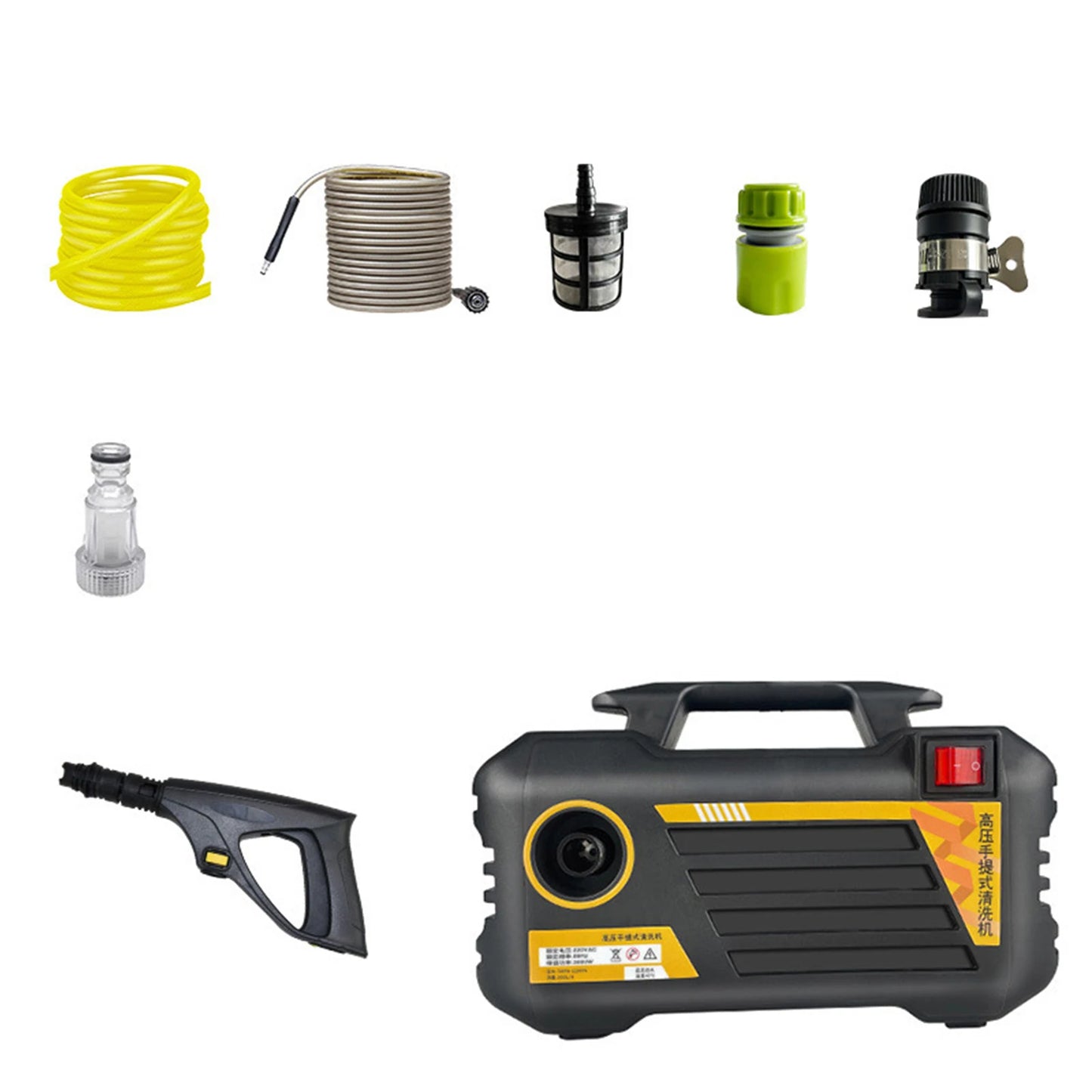 Myjka Ciśnieniowa Elektryczna 3000W 220V/110V - Przenośna do Mycia Auta i Ogrodu