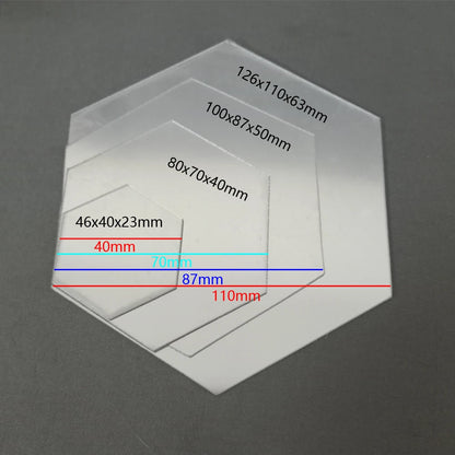 Naklejki Lustrzane 3D Heksagon - Samoprzylepne Akrylowe Dekoracje Ścienne DIY
