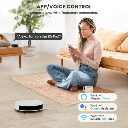 Robot Odkurzający OKP K5P 500Pa WiFi - Samoładujący