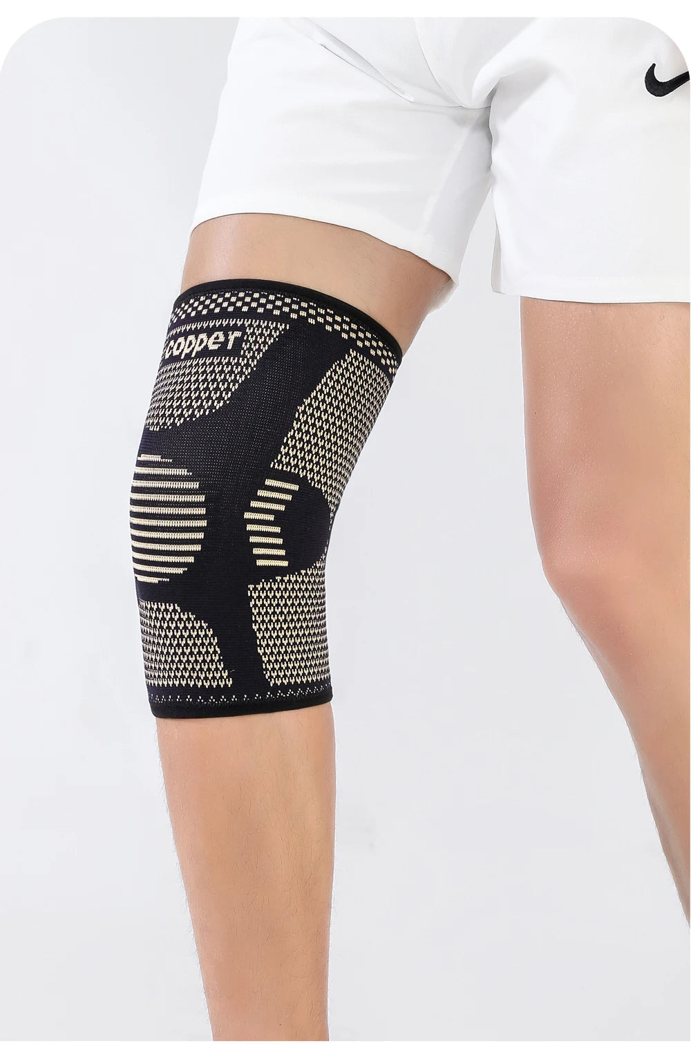 Opaska na Kolano z Miedzią - Stabilizator Kolana Kompresyjny na Ból Stawów i Artretyzm