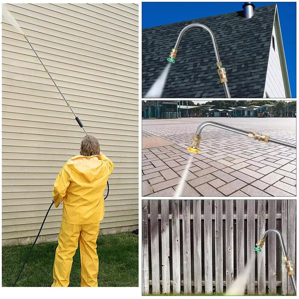 Przedłużacze Myjki Ciśnieniowej 2szt - Prosty + Zakrzywiony 1/4" Quick Connect