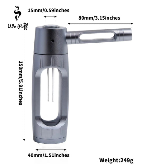 Fajka Mini Hammer 150mm - Aluminiowa Fajka Wodna Shisha z 2 Miskami