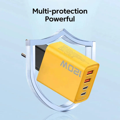 Ładowarka 120W 4 Porty Type-C Total PD QC3.0 - Szybka z Kablem EU/US