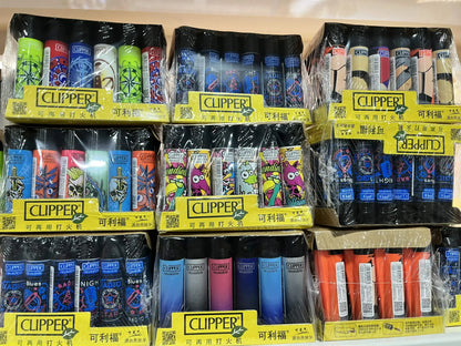 Zapalniczka CLIPPER z Młynkiem - Metalowa Gazowa Wielokrotnego Użytku