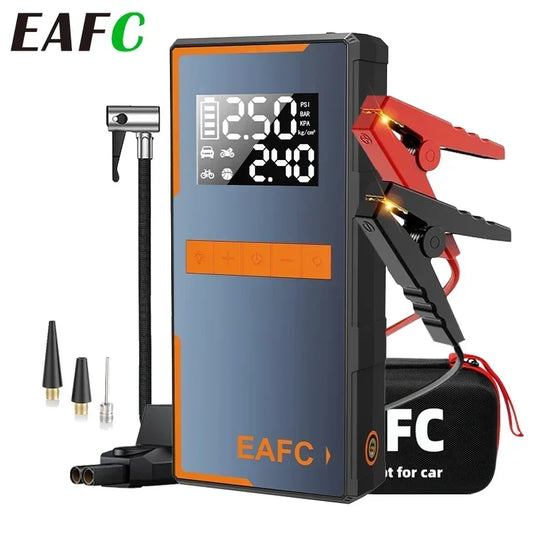 Rozrusznik Samochodowy EAFC 4w1 1200A - Jump Starter + Kompresor 150PSI