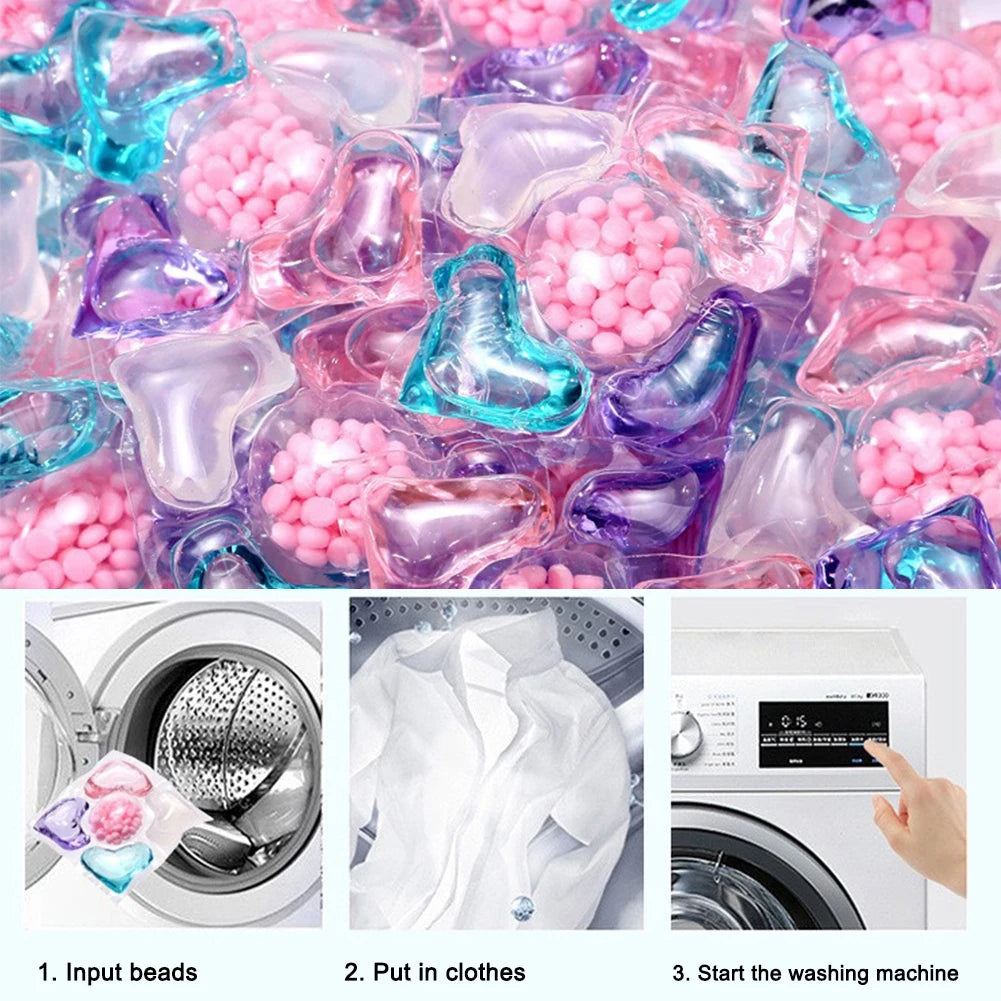 50Pcs Laundry Detergent Soap Box 5 in 1 Multi-purpose Strong Detergent Laundry Cleaning Washing Capsules for Home Dormitory