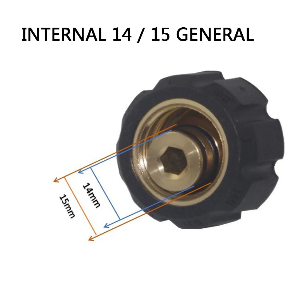 Adapter 1/4 3/8 Quick Connect Female M22 14-15mm - Pressure Washer 5000PSI Gun Adapter