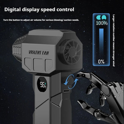 Dmuchawa 990000RPM Turbo - Powerful Air Blower Brushless Motor 198km/h Display Vacuum Kit