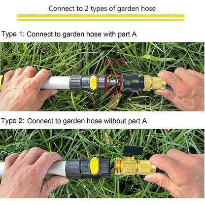 Szczotka Myjąca Assemblable - Car Wash Brush Long Rod Connectable Water Pipe Spray Soft Window Wipe