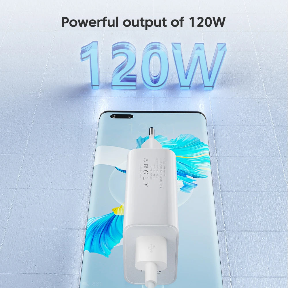 Ładowarka GaN 120W Fast Charger - USB Type C PD QC3.0 Kabel dla iPhone Xiaomi Samsung Huawei