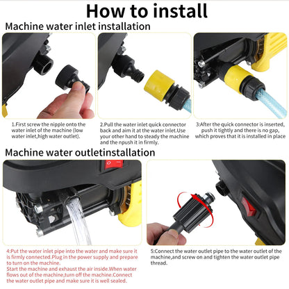 Myjka Ciśnieniowa 4800W 200Bar - Profesjonalna Przenośna Myjnia Samochodowa