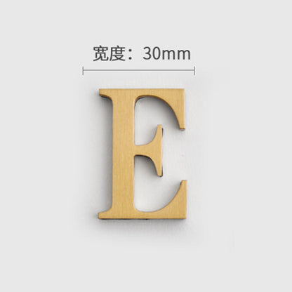 Mosiężne Numery Domowe i Litery - Samoprzylepne Znaki Ścienne 0-9 A-Z Złote