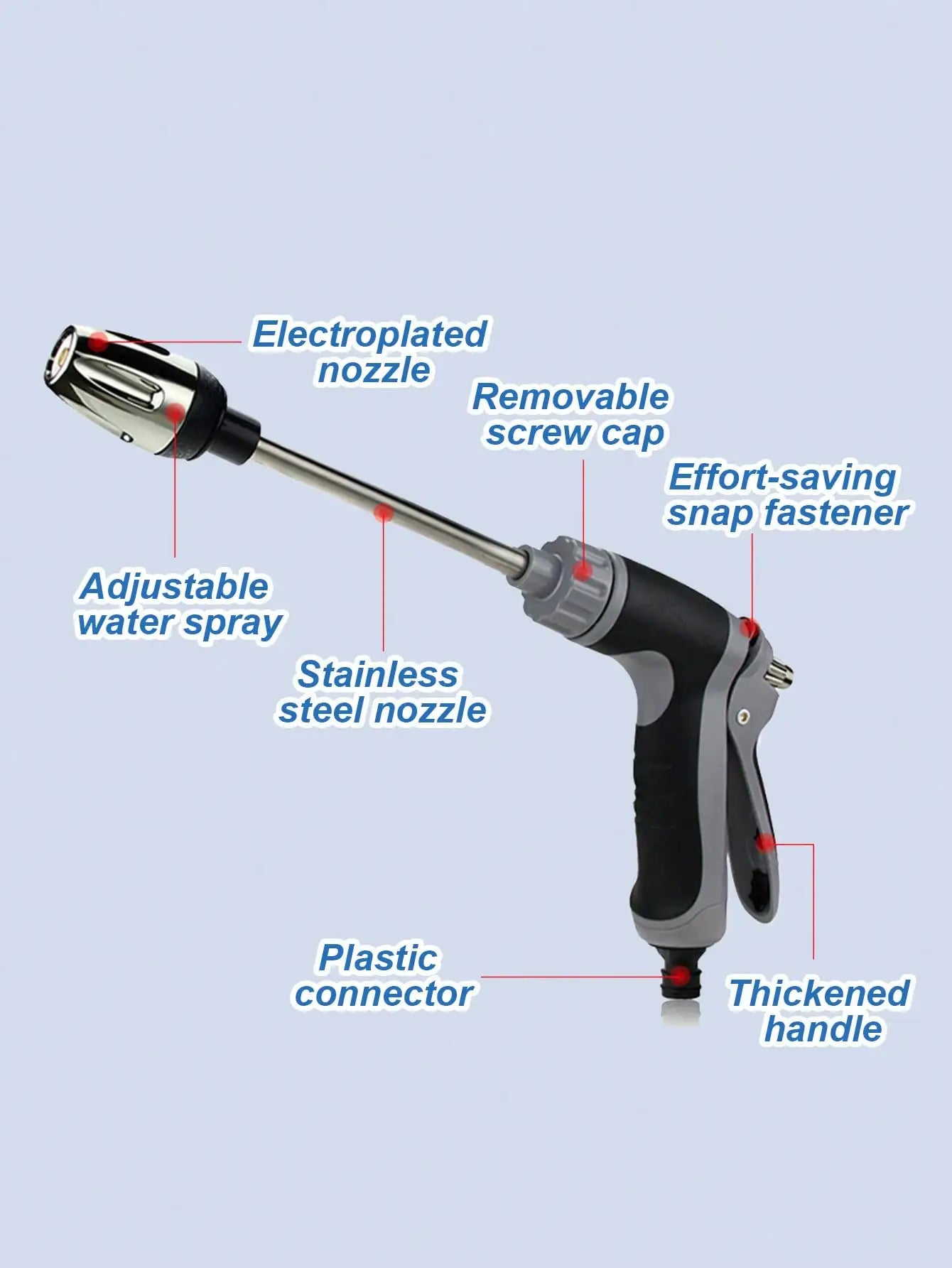 Myjka 2X Pressure Portable - High-Pressure Washer Gun Car Washing Driveway Outdoor Gardening