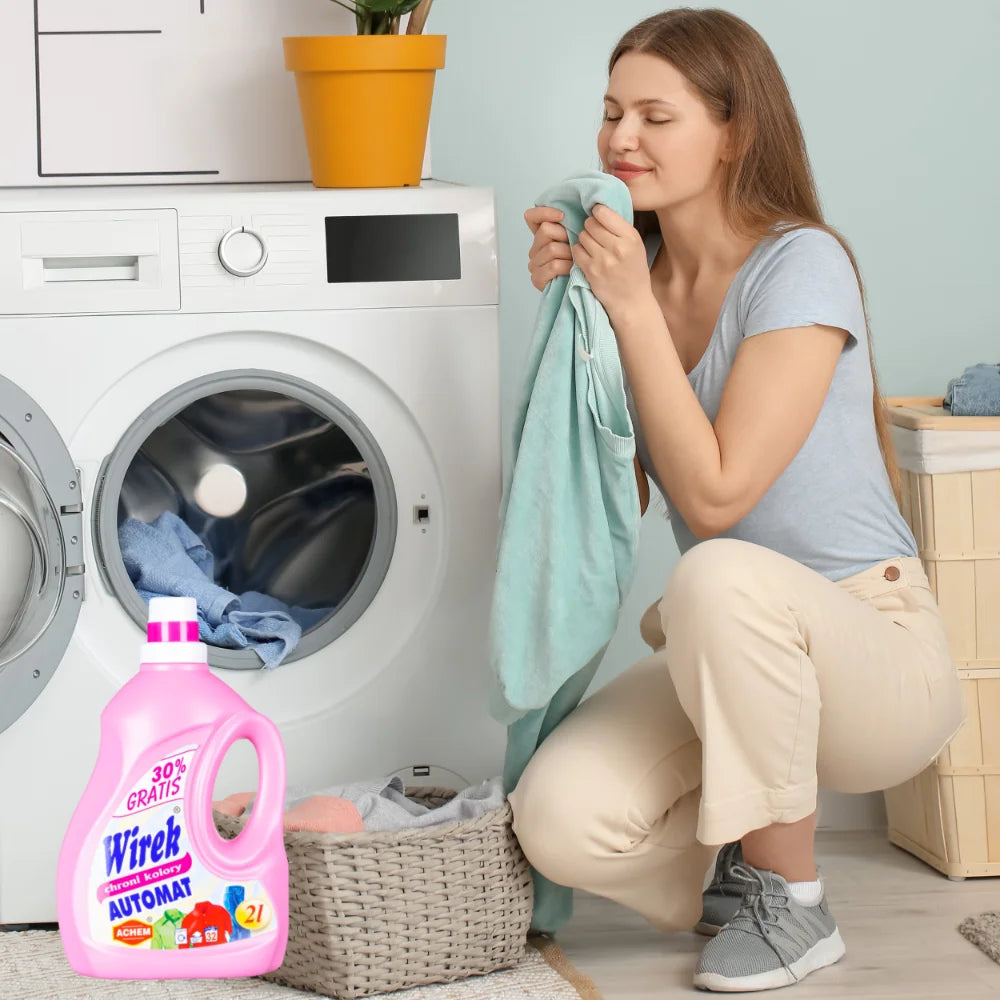 2 L COLOR Laundry Liquid WIREK PROTECTS COLORS Vending machine pink