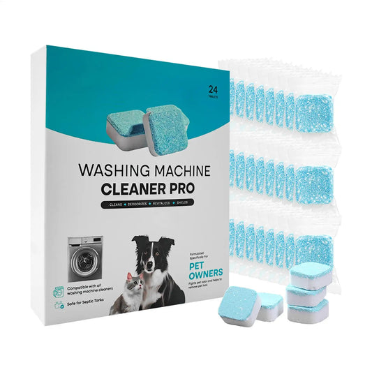 Clean Washer Machine Tablets 24 Pieces Washing Machine Tub Cleaner Deep Cleaning Stain Remover Laundry Tub Deodorizer for Home