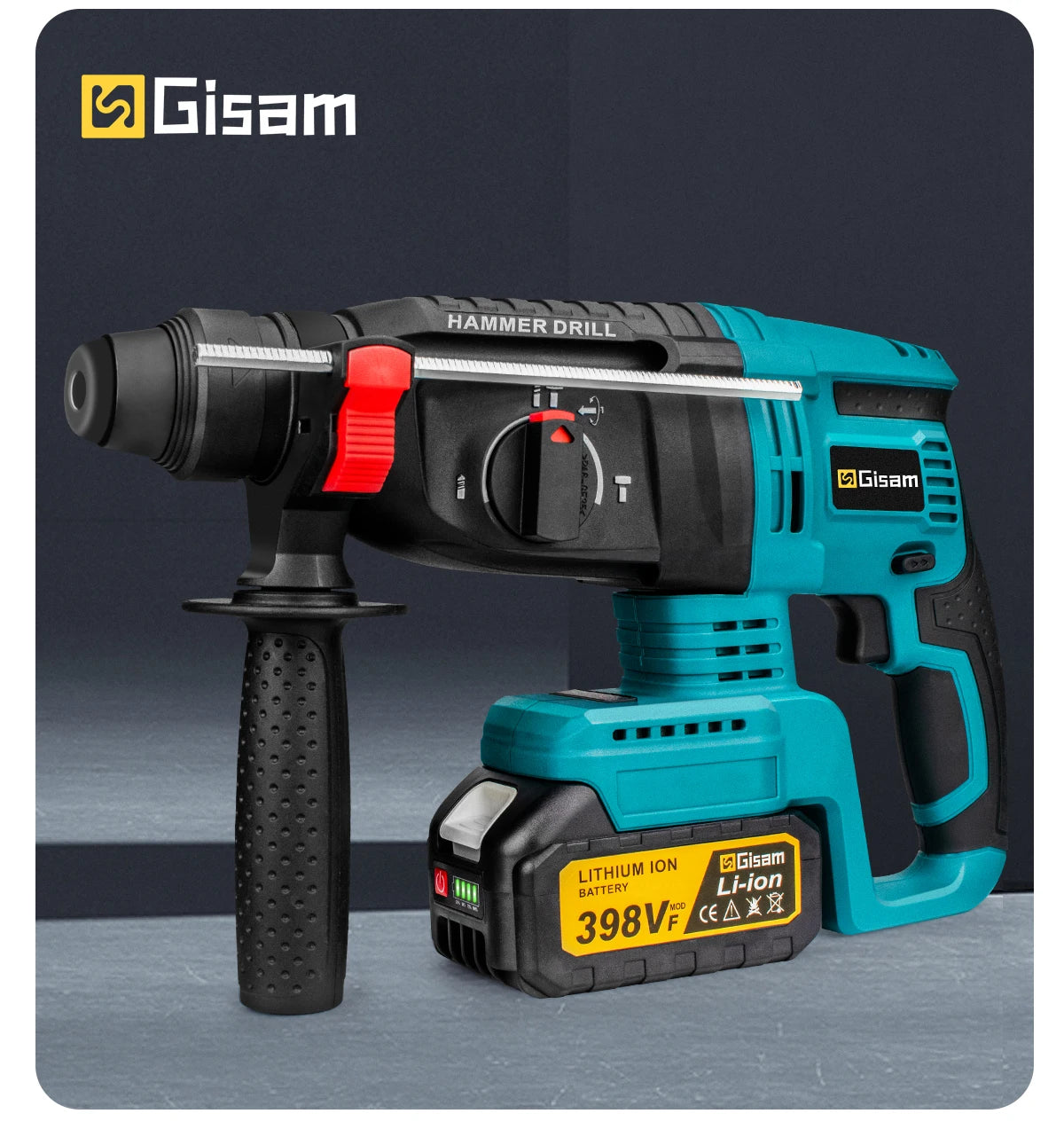 Wiertarka Udarowa Gisam 26mm Brushless - Młot Obrotowy Makita 18V Bezprzewodowa