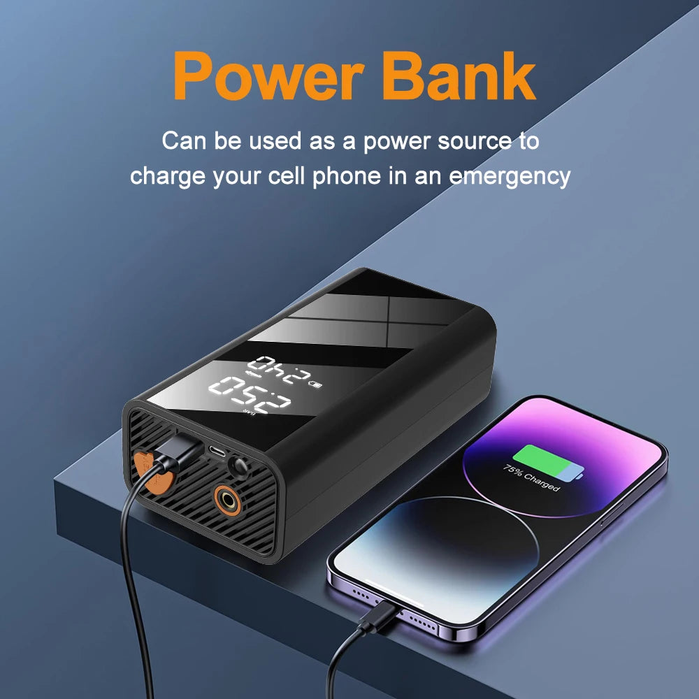 Rozrusznik Samochodowy 4w1 1200A 150PSI - Pompka Powerbank Kompresor