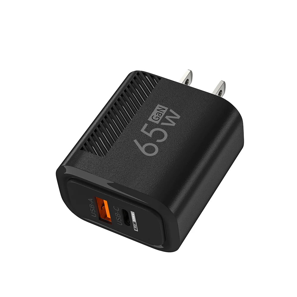 Ładowarka 65W GaN USB Type-C PD QC3.0 - iPhone Xiaomi Samsung EU/US