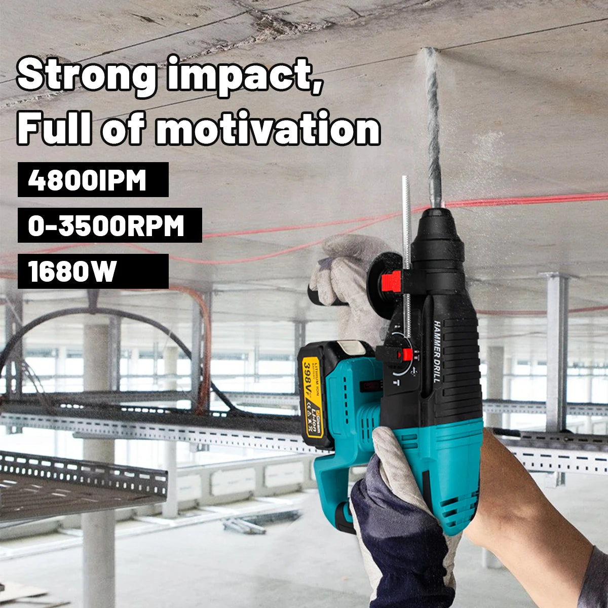 Wiertarka Udarowa Gisam 26mm Brushless - Młot Obrotowy Makita 18V Bezprzewodowa