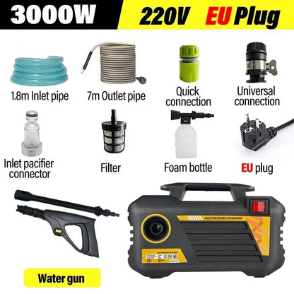 Myjka Elektryczna 3000W 220V - Powerful High Pressure Car Washer Home Floor Cleaner