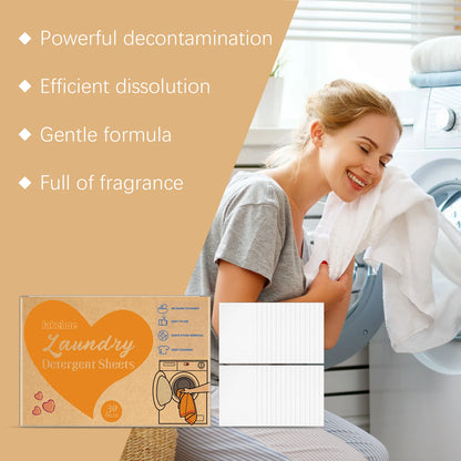 30/60/120PCS Laundry Soap Tablets Highly Concentrated and Powerful Stain Removal Portable Portable Ingredients Gentle