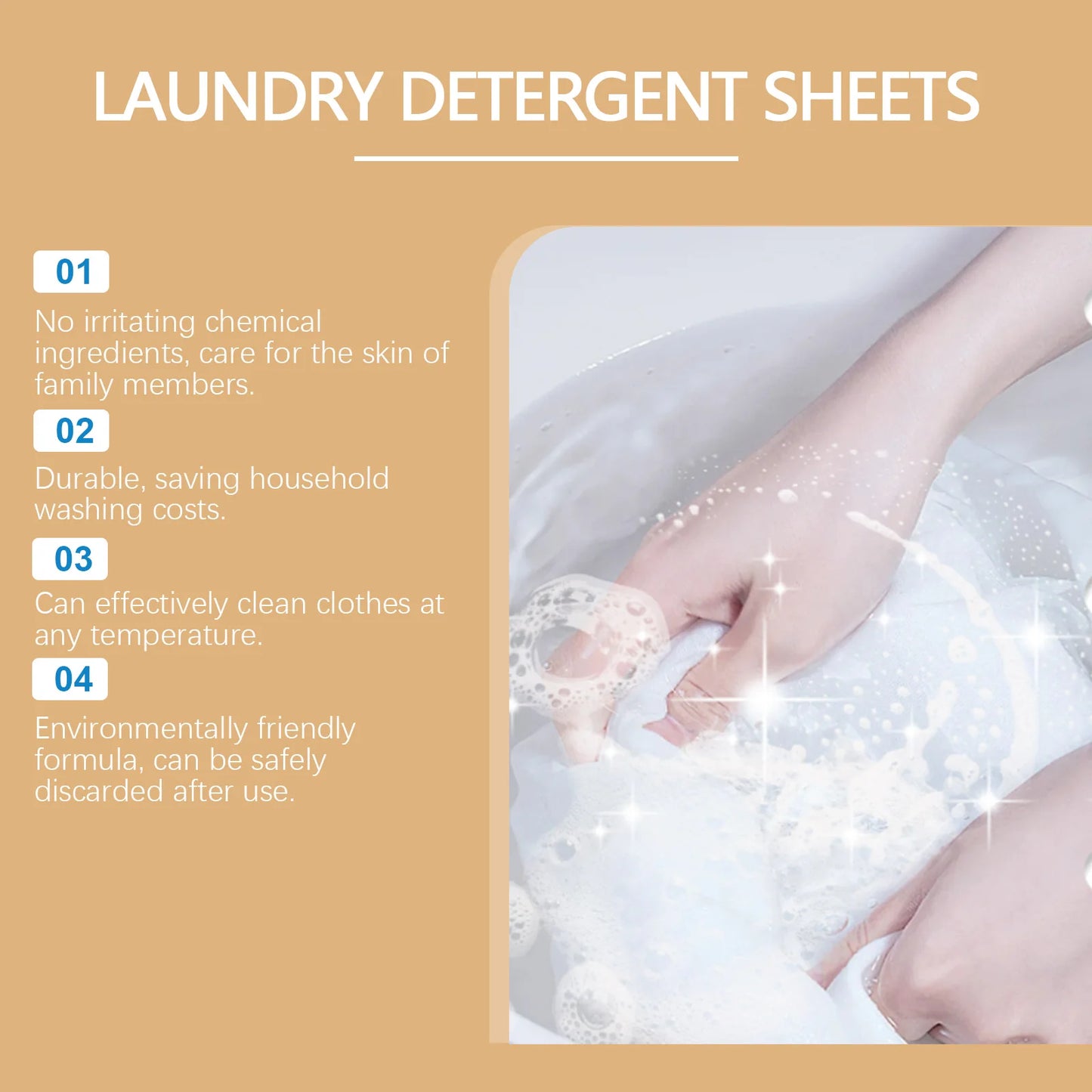 30/60/120PCS Laundry Soap Tablets Highly Concentrated and Powerful Stain Removal Portable Portable Ingredients Gentle