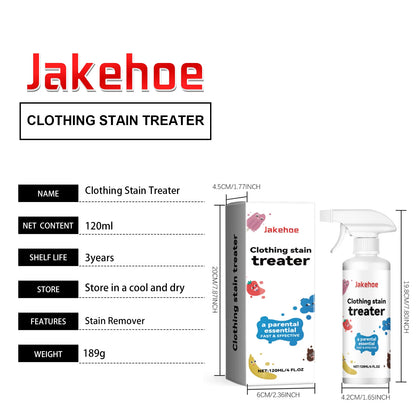 120ml Fabric Stain Remover Spray, Gentle Yet Effective for Oil, Juice, Food Stains, Pre-Wash Treatment for Clothes & Laundry