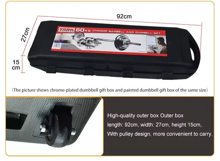 Żeliwne Hantle 10-30kg - Zestaw Hantli i Sztangi do Siłowni Domowej z Pudełkiem