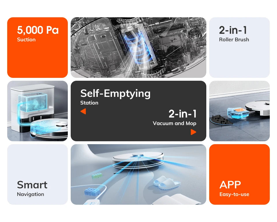 Robot Sprzątający ILIFE A30 PRO - 5000Pa Mop Odkurzacz Samoopróżniający 60 Dni