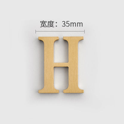 Mosiężne Numery Domowe i Litery - Samoprzylepne Znaki Ścienne 0-9 A-Z Złote