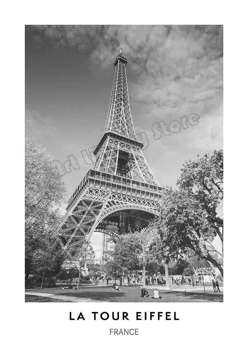 Minimalistyczny Plakat Czarno-Biały Miasta Nowy Jork Paryż Rzym - Obraz na Płótnie Dekoracja Ścienna