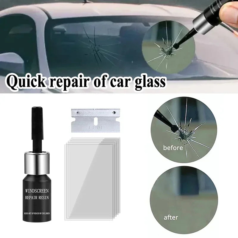 Zestaw Naprawy Szyby Samochodowej - Usuwanie Rys Pęknięć Car Windshield Repair Kit