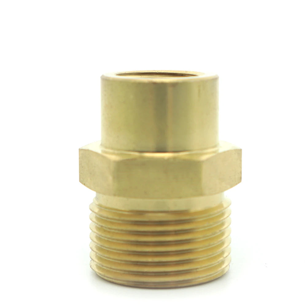 Adapter Drision M22 Male 1/4 Inch - Brass Water Jet Connector Fitting Washer High Pressure