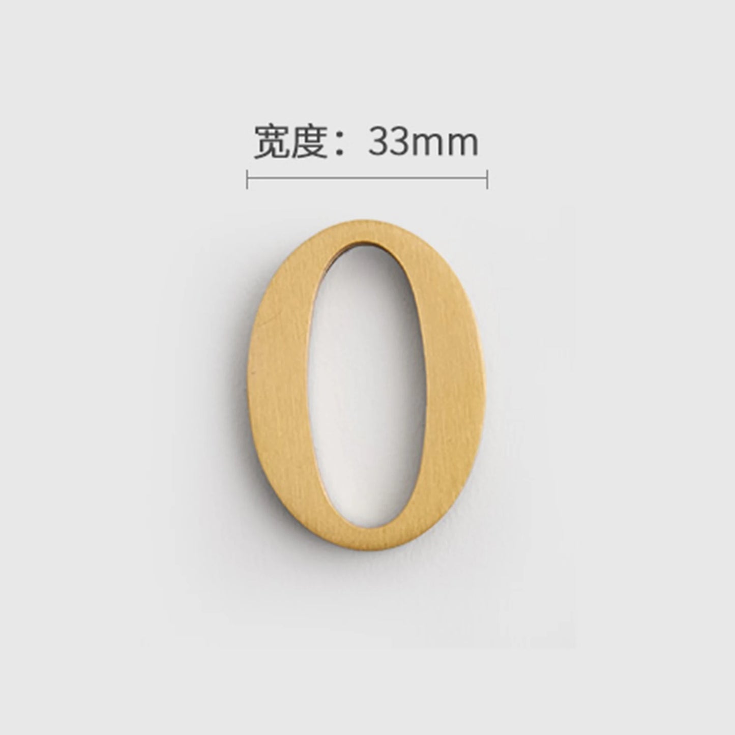 Mosiężne Numery Domowe i Litery - Samoprzylepne Znaki Ścienne 0-9 A-Z Złote