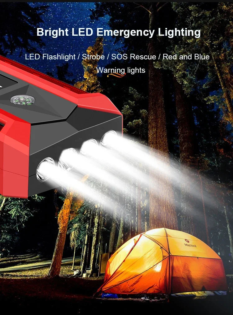 Rozrusznik 30000mAh Przenośny - Jump Starter 12V Benzyna Diesel Powerbank Awaryjny