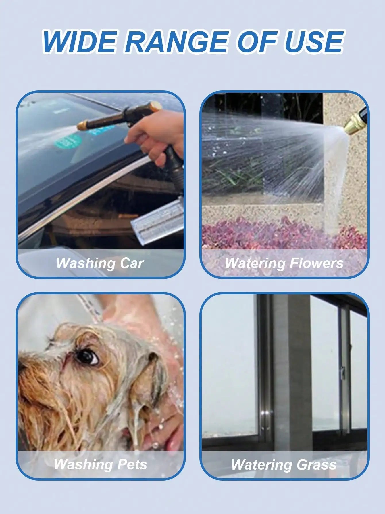 Myjka 2X Pressure Portable - High-Pressure Washer Gun Car Washing Driveway Outdoor Gardening