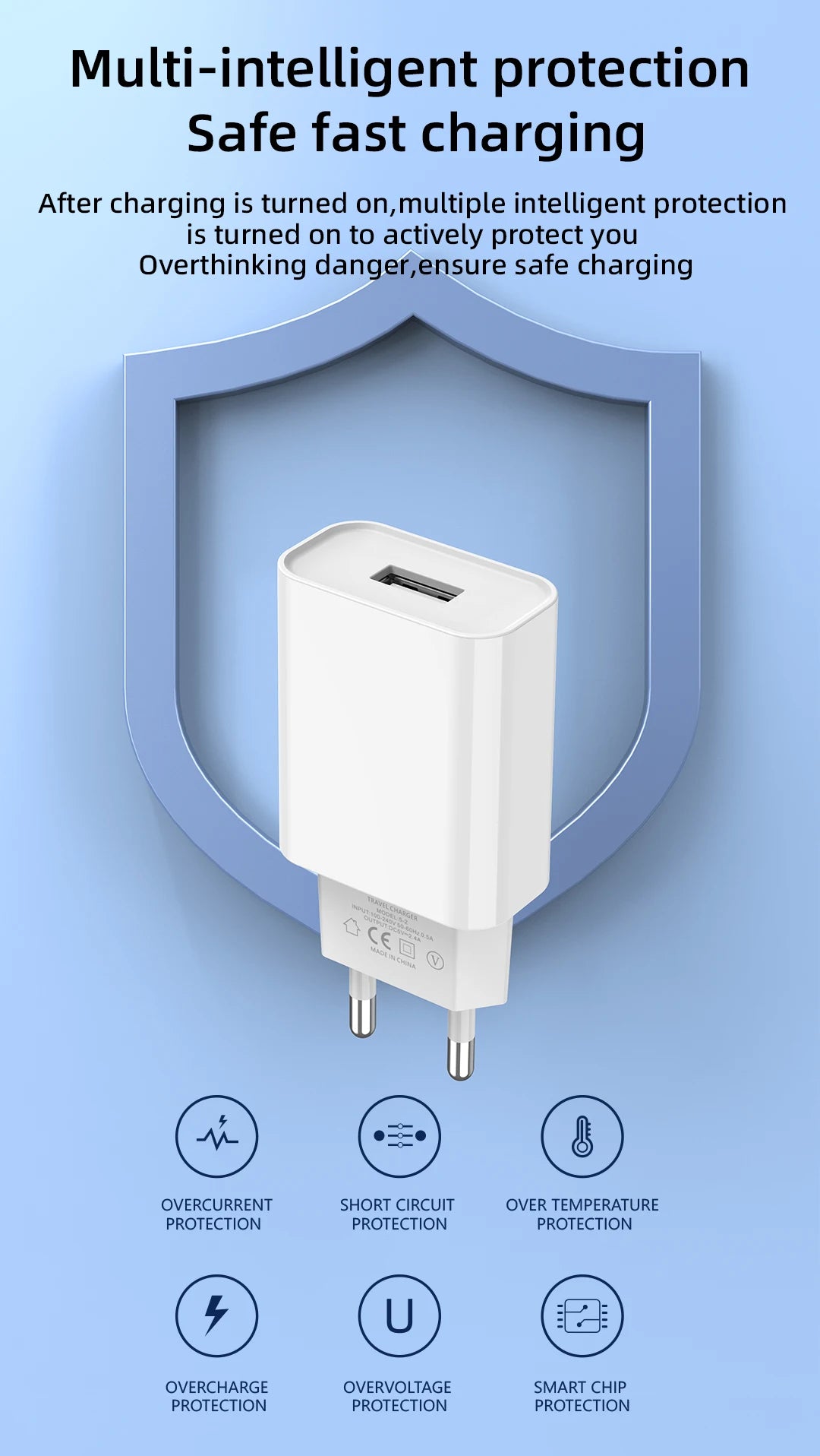 Ładowarka Sieciowa USB 15W Fast Charge - Szybkie Ładowanie iPhone Samsung