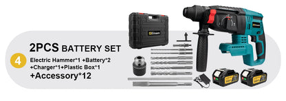 Wiertarka Udarowa Gisam 26mm Brushless - Młot Obrotowy Makita 18V Bezprzewodowa