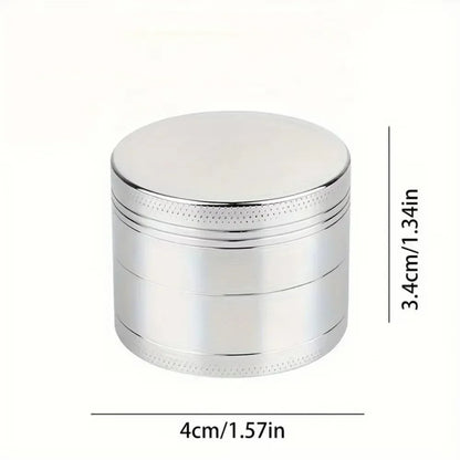 Metalowy Młynek do Ziół i Przypraw 4-Warstwowy - Ręczny Grinder 40/50mm ze Stopu Cynku