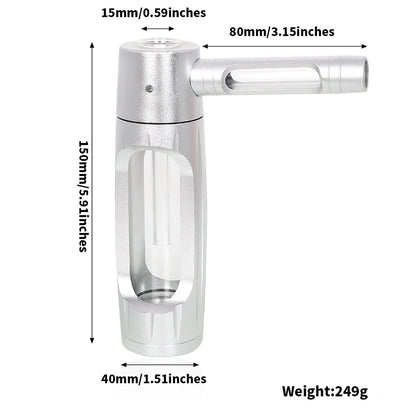 Przenośna Fajka do Palenia - Aluminium i Szkło Hookah Shisha Zestaw Metalowy