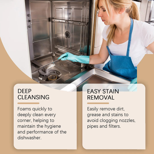 6PCS Dishwasher Cleaning Tablets - Deep Clean & Deodorize - Remove Grease & Limescale - Safe for All Dishwasher Brands