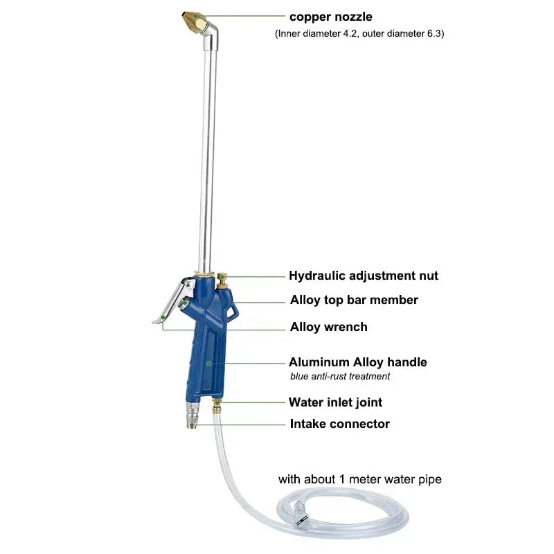 Pistolet Silnika Pneumatyczny 40cm - Engine Water Gun High Pressure Vehicles Oil Cleaner Tools