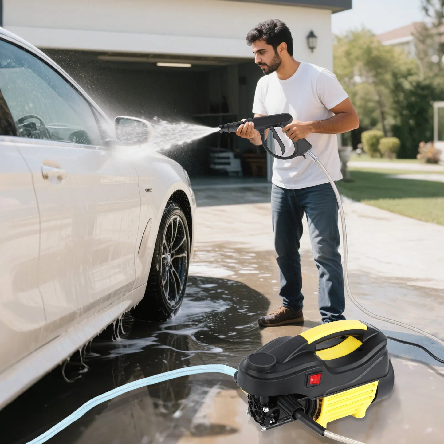Myjka Ciśnieniowa 4800W 200Bar - Profesjonalna Przenośna Myjnia Samochodowa