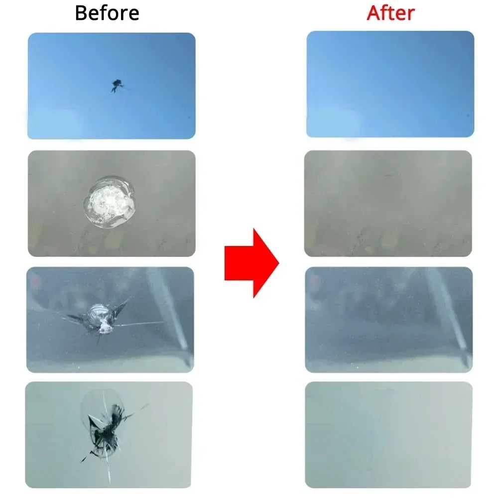 Zestaw Naprawy Szyby Samochodowej - Usuwanie Rys Pęknięć Car Windshield Repair Kit