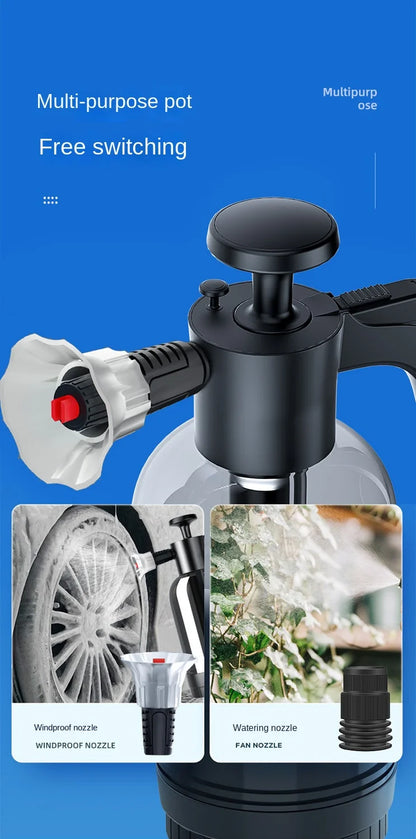 Opryskiwacz Piankowy 2L Hand Pump - Foam Sprayer 3 Nozzles Pneumatic Cannon Snow Foam Car Wash
