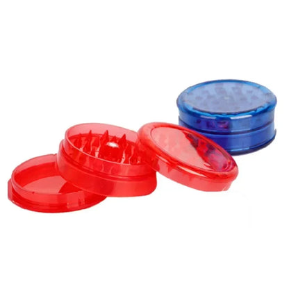 Młynek Akrylowy 3-Warstwowy z Korbką - Ręczny Grinder do Ziół i Przypraw 40mm